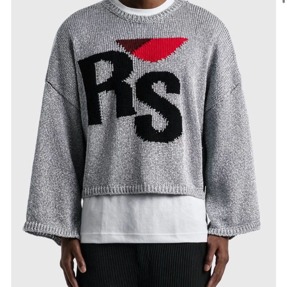 RAF Simon's short oversized RS sweater